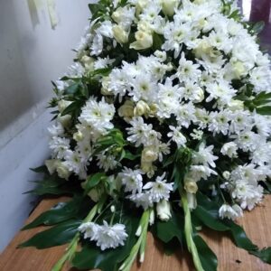 White oval wreath