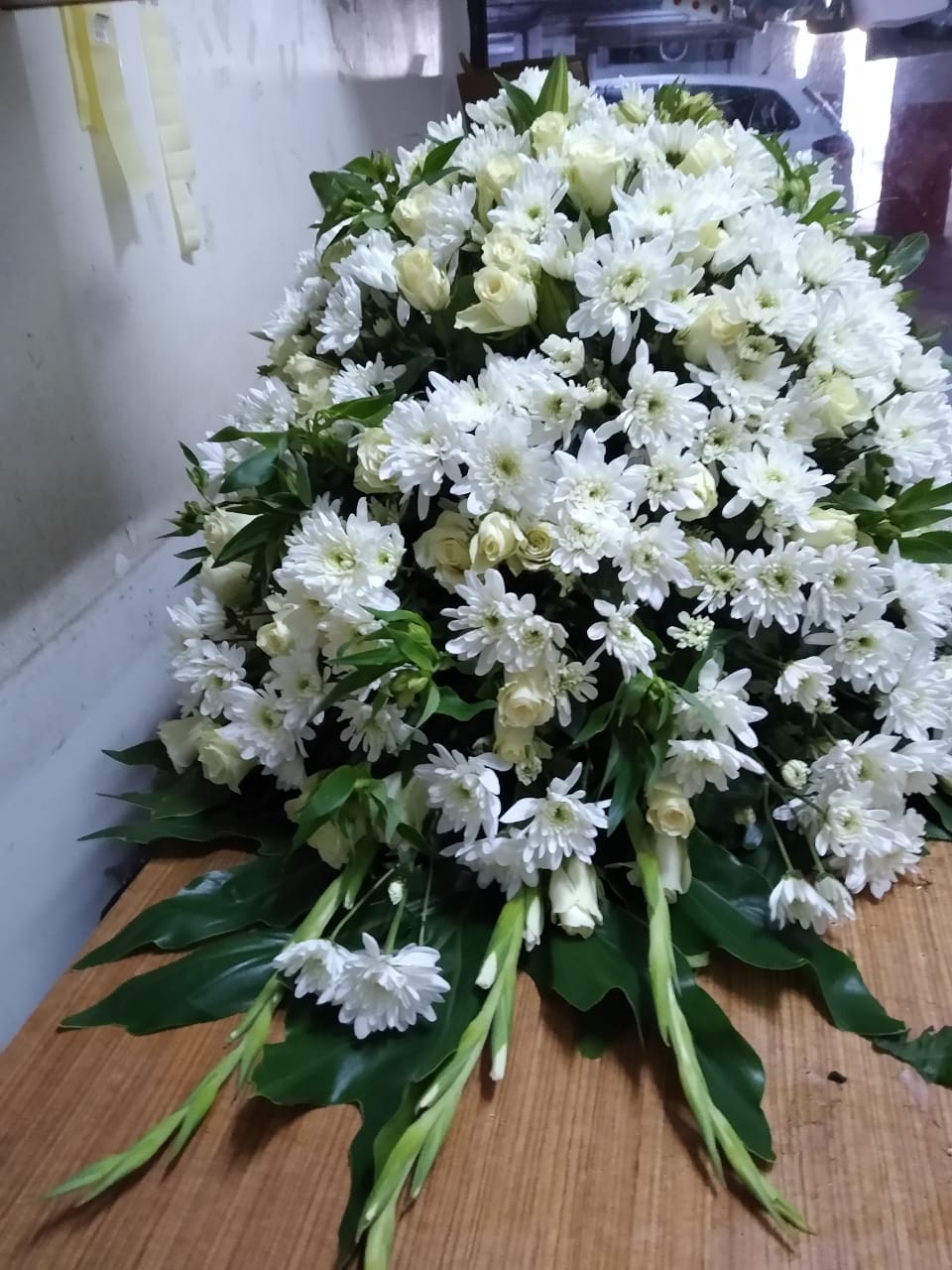 White oval wreath